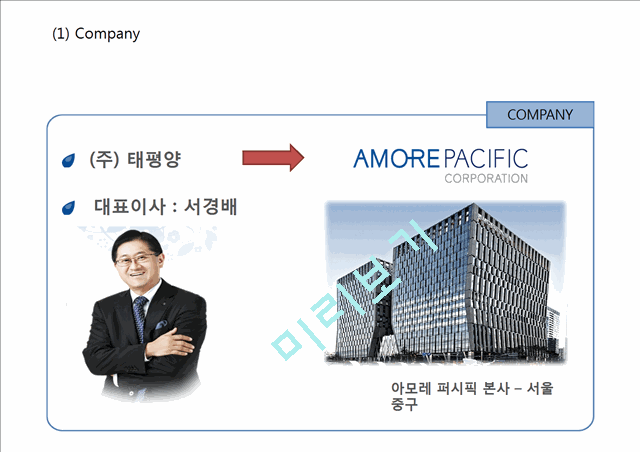 [경영경제] [아모레퍼시픽 마케팅사례 PPT] 아모레퍼시픽 성공요인과 해외진출(중국,프랑스)사례분석, 아모레퍼시픽 마케팅 4P,STP,SWOT분석및 아모레퍼시픽 향후방향제언.pptx